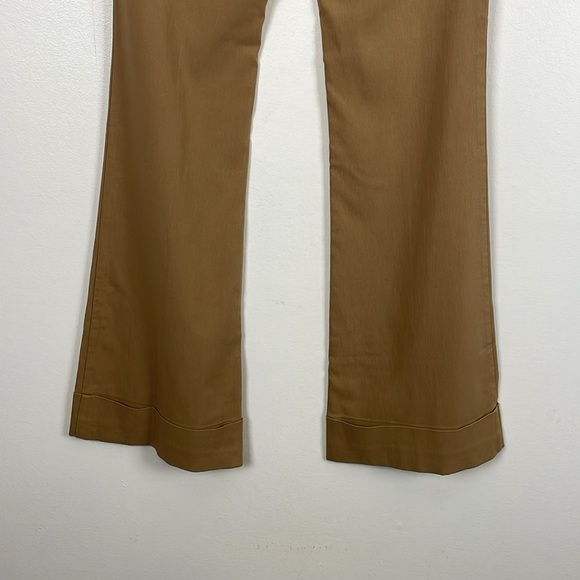 Guess Jeans Stretch Pants Womens 26 Flare Leg Cuff Hem No Pocket Brown Pants - Picture 5 of 7